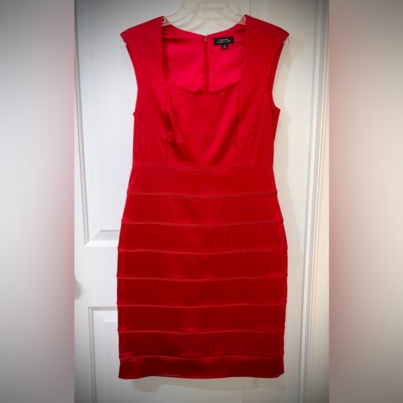 Tahari ASL Scarlet Mini Dress - Picture 1 of 9